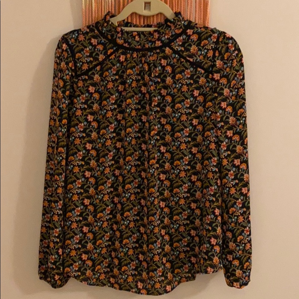 LOFT floral maternity blouse size XS